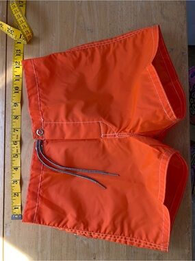 Birdwell Kids Orange Swim Hybrids with Contrast Drawstring